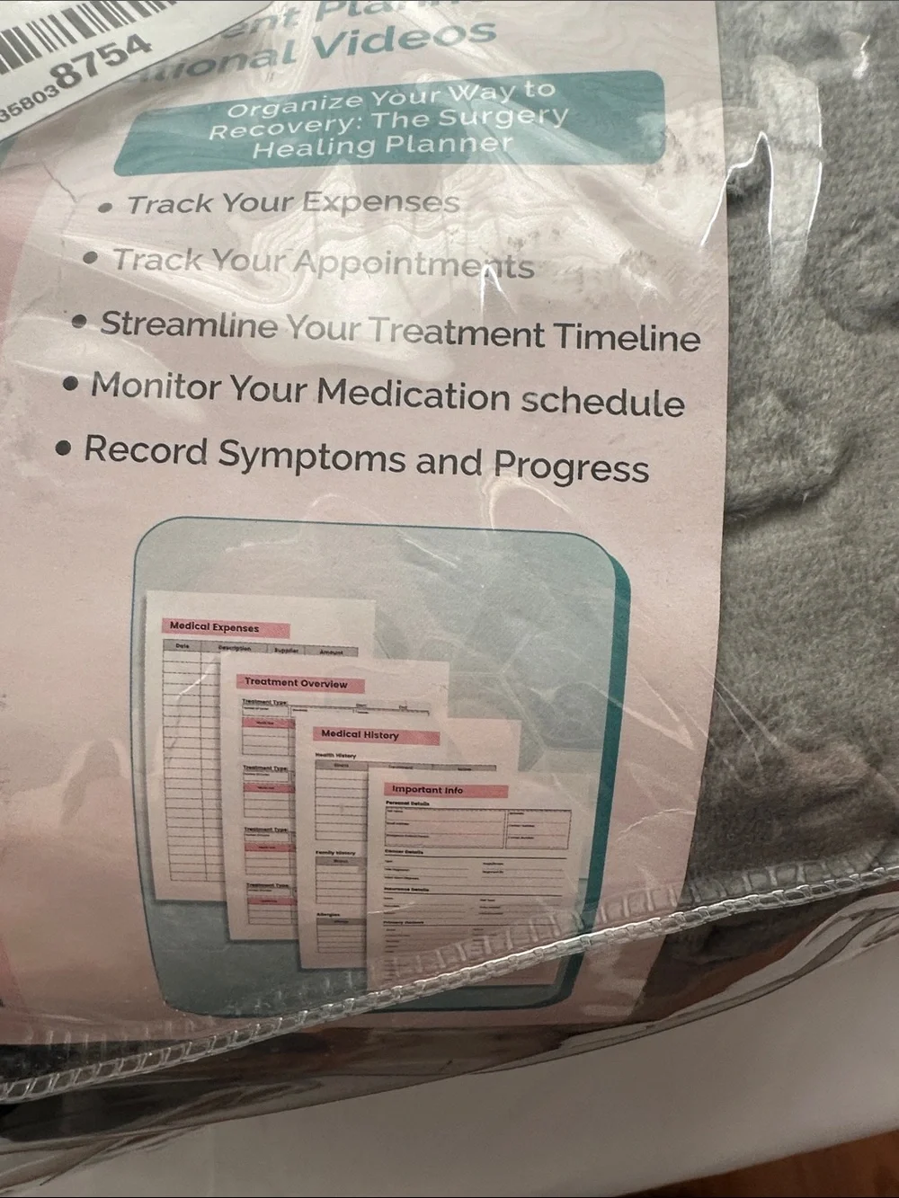 Post-Surgery Recovery Pillow and Healing Planner Set